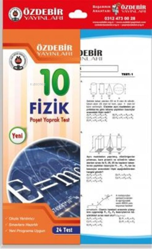 Özdebir 10.Sınıf Poşet Yaprak Test Fizik - Kitapiks.com