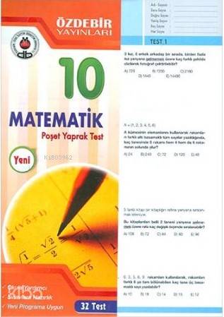Özdebir 10.Sınıf Poşet Yaprak Test Matematik - Kitapiks.com