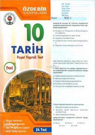 Özdebir 10.Sınıf Poşet Yaprak Test Tarih - Kitapiks.com