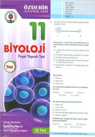 Özdebir 11.Sınıf Poşet Yaprak Test Biyoloji