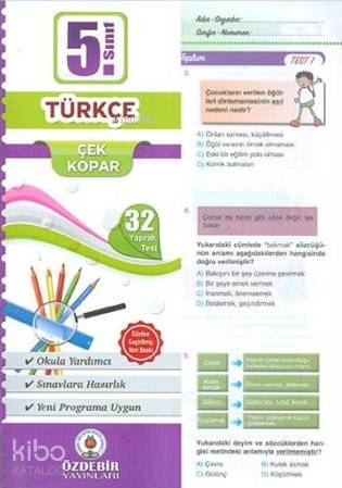 Özdebir 5.Sınıf Poşet Yaprak Test Türkçe - Kitapiks.com
