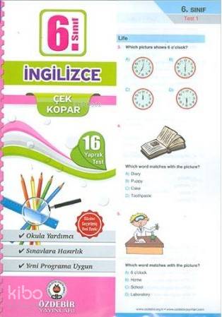Özdebir 6.Sınıf Poşet Yaprak Test İngilizce - Kitapiks.com
