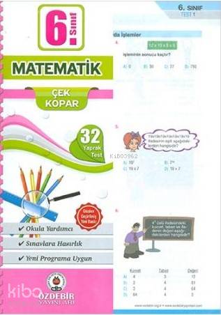 Özdebir 6.Sınıf Poşet Yaprak Test Matematik - Kitapiks.com