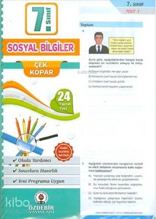 Özdebir 7.Sınıf Poşet Yaprak Test Sosyal Bilgiler - Kitapiks.com