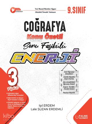 Palme 9. Sınıf Enerji Coğrafya Konu Özetli Soru Fasikülleri (3 Fasikül)