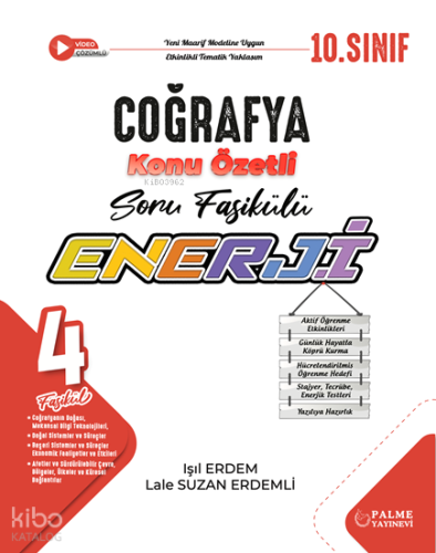 Palme Yayınevi 10. Sınıf Enerji Coğrafya Konu Özetli Soru Fasikülü