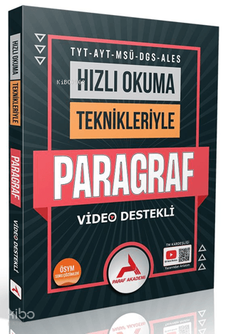 Paraf Akademi TYT AYT MSÜ DGS ALES Hızlı Okuma Teknikleriyle Paragraf