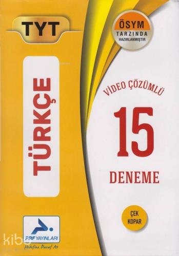 Paraf Yayınları TYT Türkçe Tamamı Çözümlü 15 Denemesi Paraf