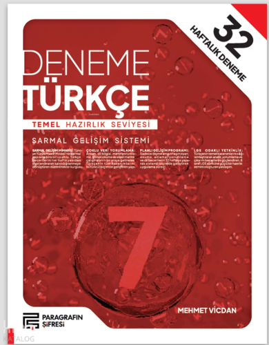 Paragrafın Şifresi 7. Sınıf  32 Hafta Türkçe Deneme
