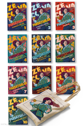 Pardayanlar Seti ;(Sert Kapak 10 Kitap Takım) (Özel Baskılı Çanta Hediyeli)