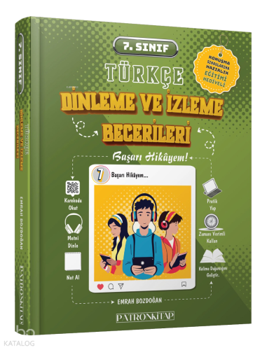 Patron Kitap 7. Sınıf Türkçe Dinleme ve İzleme Becerileri