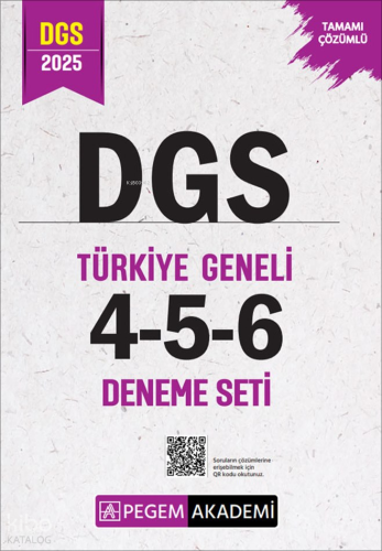 Pegem 2025 DGS Tamamı Çözümlü Türkiye Geneli 4 - 5 - 6 (3'lü Deneme Seti)