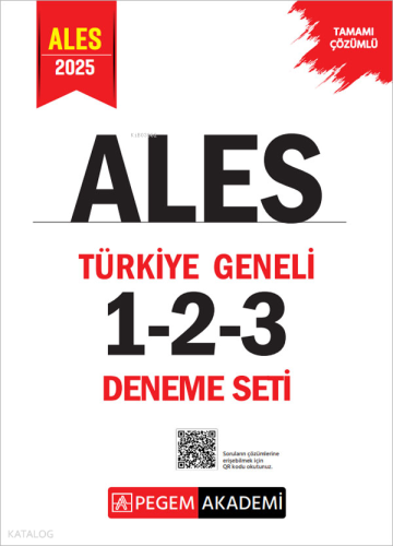 Pegem Akademi 2025 ALES Tamamı Çözümlü Türkiye Geneli 1-2-3 (3'lü Dene