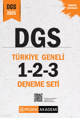 Pegem Akademi 2025 DGS Tamamı Çözümlü Türkiye Geneli 1-2-3 (3'lü Denem