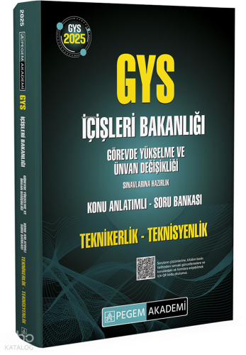 Pegem Akademi 2025 GYS İçişleri Bakanlığı Görevde Yükselme Ve Ünvan Değişikliği Sınavlarına Hazırlık Teknikerlik-Teknisyenlik Konu Anlatımlı Soru Bankası