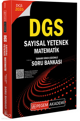 Pegem Akademi 2026 DGS Sayısal Yetenek Matematik Tamamı Video Çözümlü Soru Bankası