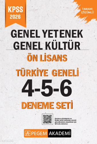 Pegem Akademi 2026 KPSS Genel Yetenek Genel Kültür Ön Lisans Tamamı Çö