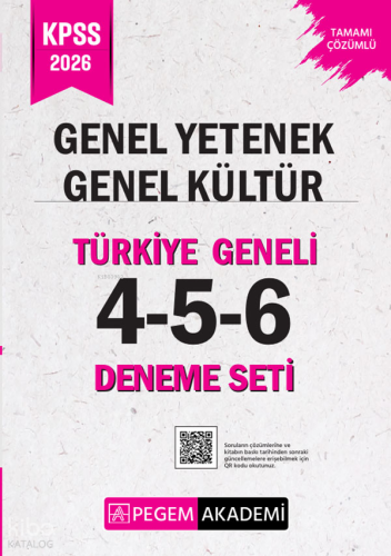 Pegem Akademi 2026 KPSS Genel Yetenek Genel Kültür Tamamı Çözümlü Türk
