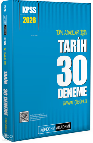 Pegem Akademi 2026 KPSS Tüm Adaylar İçin Tarih 30 Deneme Tamamı Çözümlü