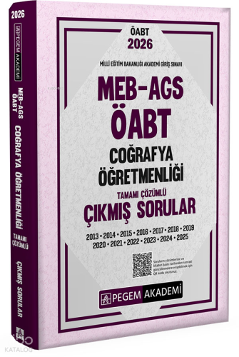 Pegem Akademi 2026 MEB AGS ÖABT Coğrafya Öğretmenliği Tamamı Çözümlü Ç