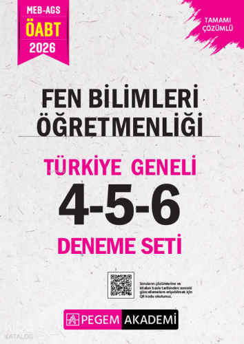 Pegem Akademi 2026 MEB AGS ÖABT Fen Bilimleri Öğretmenliği Tamamı Çözü