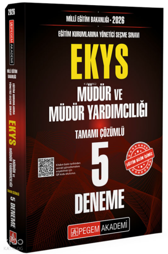 Pegem Akademi 2026 Milli Eğitim Bakanlığı (EKYS) Müdür ve Müdür Yardımcılığı Tamamı Çözümlü 5 Deneme