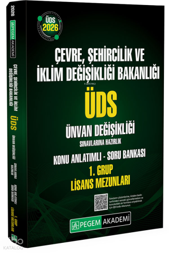 Pegem Akademi 2026 ÜDS Çevre Şehircilik ve İklim Değişikliği Bakanlığı ÜDS Ünvan Değişikliği Sınavlarına Hazırlık Konu Anlatımlı Soru Bankası 1. Grup