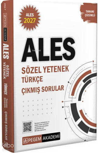 Pegem Akademi 2027 ALES Sözel Yetenek Türkçe Tamamı Çözümlü Çıkmış Sor