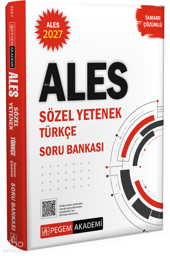 Pegem Akademi 2027 ALES Sözel Yetenek Türkçe Tamamı Çözümlü Soru Banka