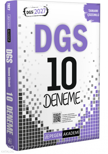 Pegem Akademi 2027 DGS Tamamı Çözümlü 10 Deneme