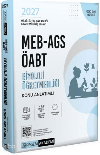 Pegem Akademi 2027 MEB AGS ÖABT Biyoloji Öğretmenliği Konu Anlatımlı
