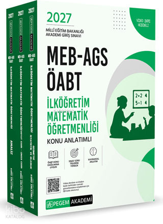 Pegem Akademi 2027 MEB AGS ÖABT İlköğretim Matematik Konu Anlatımlı (3