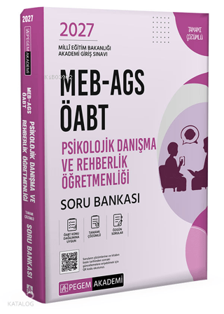 Pegem Akademi 2027 MEB AGS ÖABT Psikolojik Danışma ve Rehberlik Tamamı