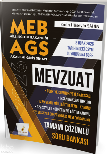 Pelikan Yayınevi 2026 MEB AGS Mevzuat Soru Bankası