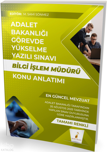 Pelikan Yayınevi GYS Adalet Bakanlığı Görevde Yükselme Yazılı Sınavı Bilgi İşlem Müdürü Konu Anlatımı