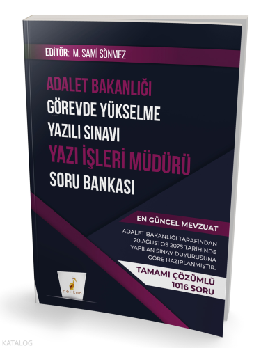 Pelikan Yayınevi GYS Adalet Bakanlığı Görevde Yükselme Yazılı Sınavı Yazı İşleri Müdürü Soru Bankası
