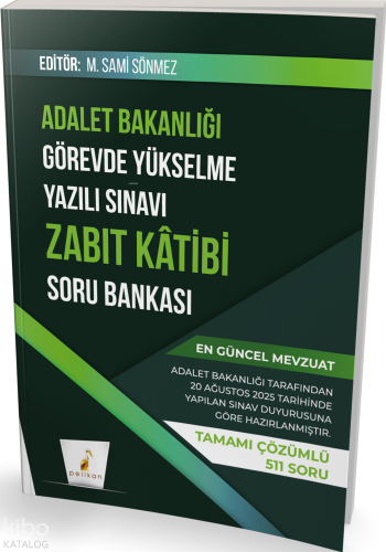 Pelikan Yayınevi GYS Adalet Bakanlığı Görevde Yükselme Yazılı Sınavı Zabıt Katibi Soru Bankası