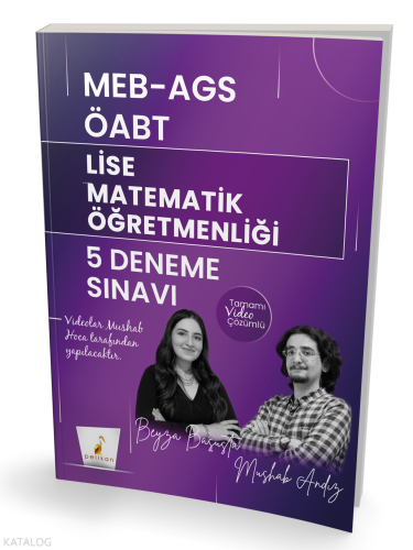 Pelikan Yayınevi MEB - AGS ÖABT Lise Matematik Öğretmenliği 5 Deneme Sınavı Tamamı Video Çözümlü