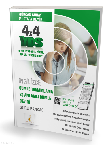 Pelikan YDS İngilizce 4x4 Cümle Tamamlama Eş Anlamlı Cümle Çeviri Soru Bankası