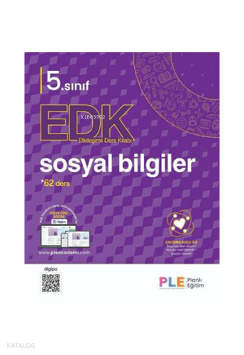 PLE Yayınları 5.Sınıf - Sosyal Bilgiler Etkileşimli Ders Kitabı - Set