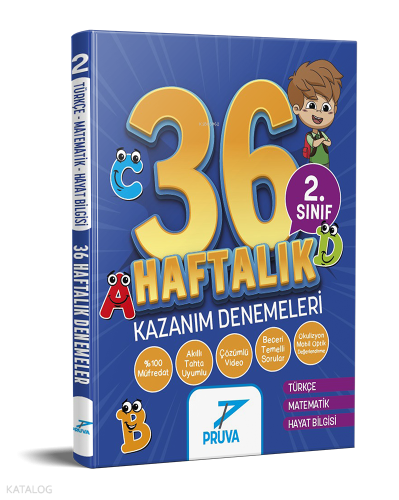 Pruva Akademi 2. Sınıf 36 Haftalık Kazanım Denemeleri