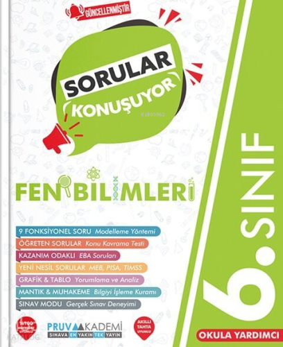 Pruva Akademi 6. Sınıf Fen Bilimleri Sorular Konuşuyor Soru Bankası