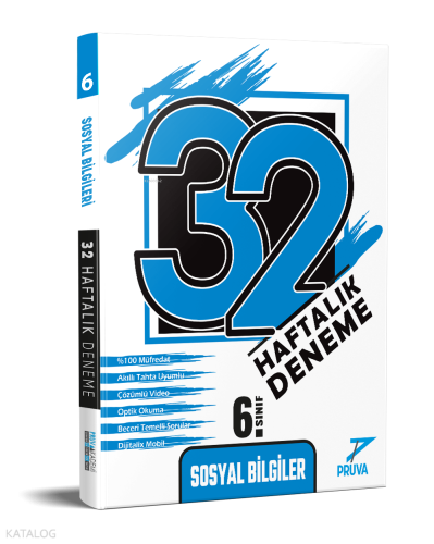 Pruva Akademi Yayıncılık 6.Sınıf Sosyal Bilgiler 32 Haftalık Deneme