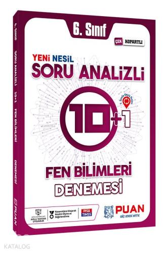 Puan Yayınları 6. Sınıf Fen Bilimleri Soru Analizli 10+1 Deneme Puan 