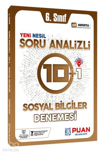 Puan Yayınları 6. Sınıf Sosyal Bilgiler Soru Analizli 10+1 Deneme Puan 