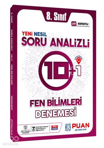 Puan Yayınları 8. Sınıf LGS Fen Bilimleri Soru Analizli 10+1 Deneme Puan 