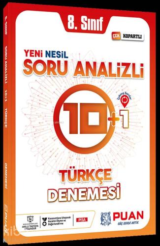 Puan Yayınları 8. Sınıf LGS Türkçe Soru Analizli 10+1 Deneme Puan 