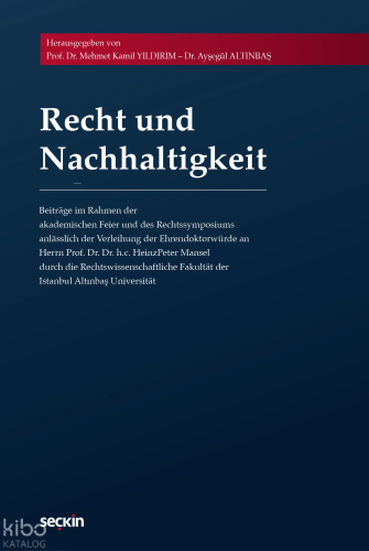 Recht und Nachhaltigkeit  (Ciltli)
