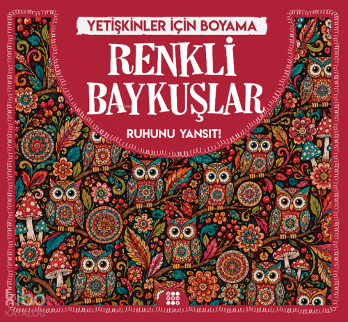 Renkli Baykuşlar;Yetişkinler İçin Boyama