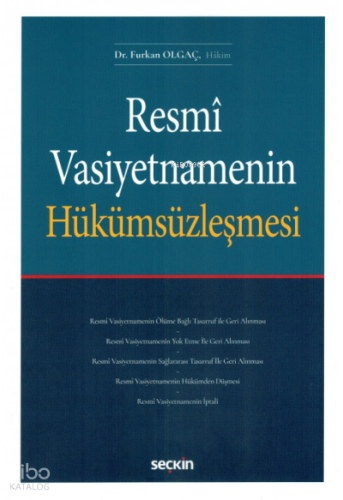 Resmî Vasiyetnamenin Hükümsüzleşmesi